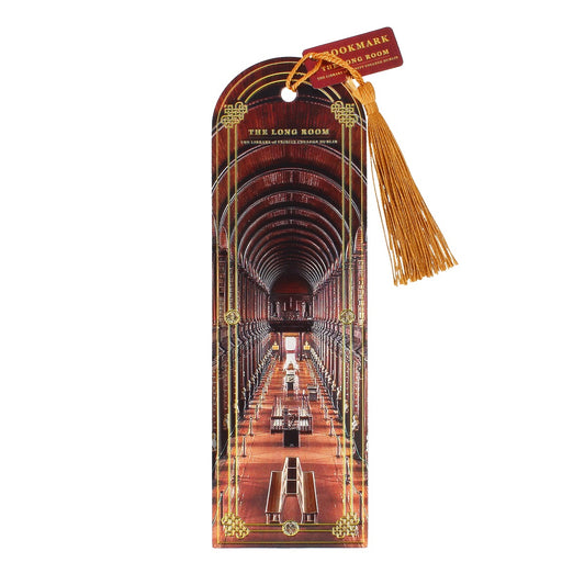 Trinity College Dublin Library Foil Bookmark Brown