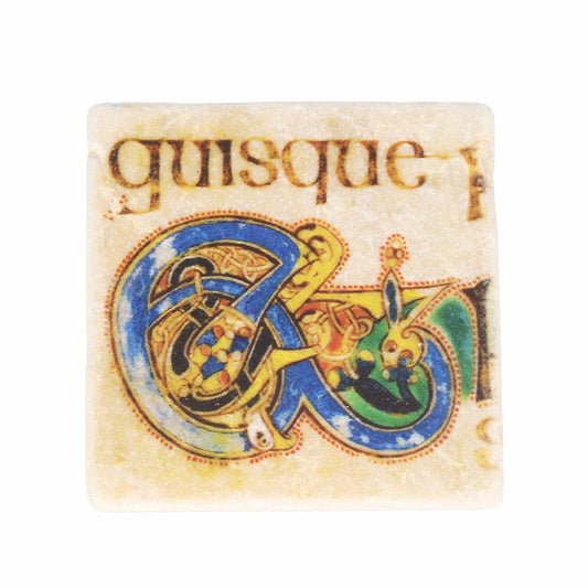 Book of Kell Stone Coaster Jesus Departs from Galilee f.84v