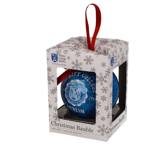 Trinity College Dublin Crest  Glitter Christmas Bauble