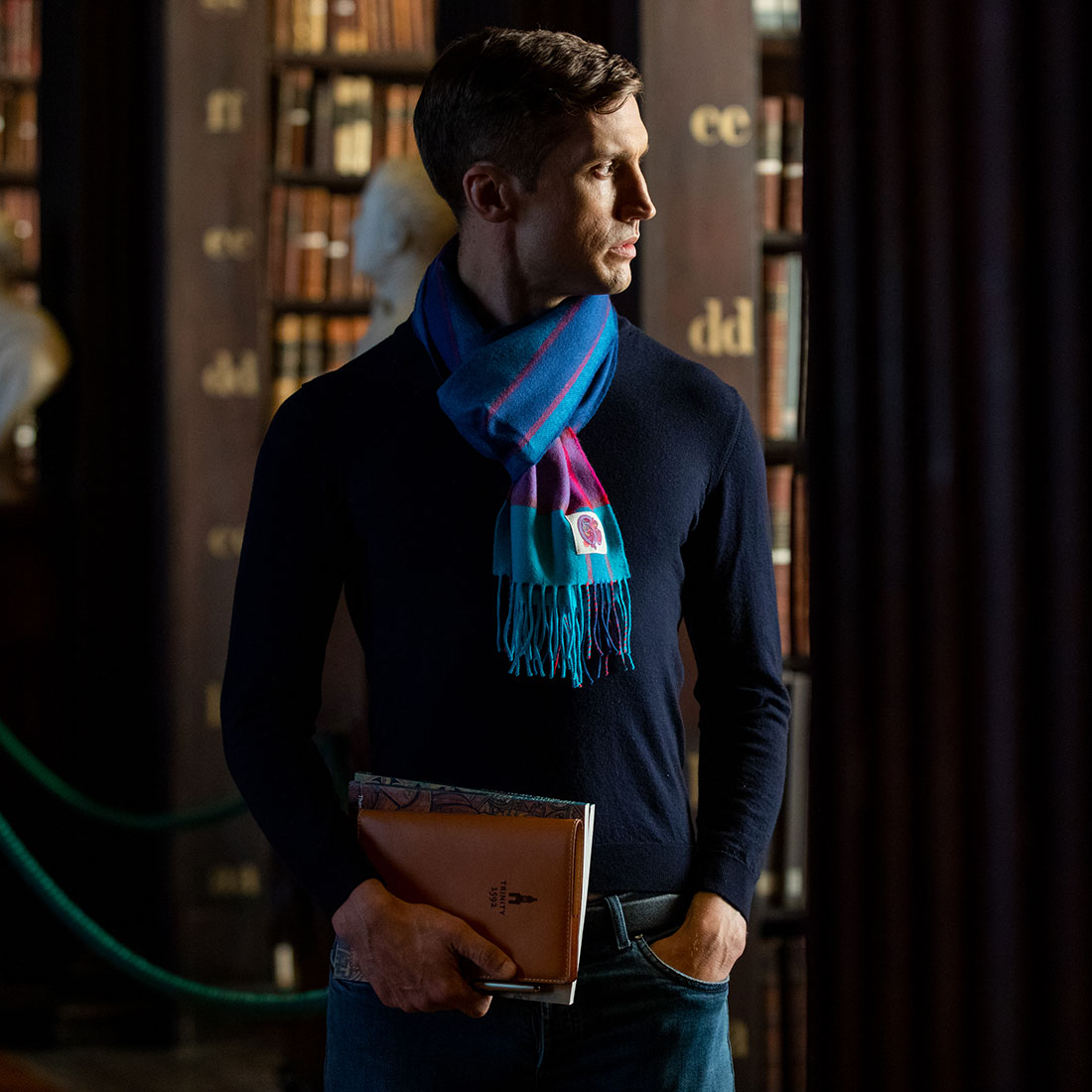 Book of Kells Avoca Scarf Blue