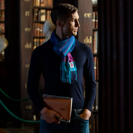Book of Kells Avoca Scarf Blue