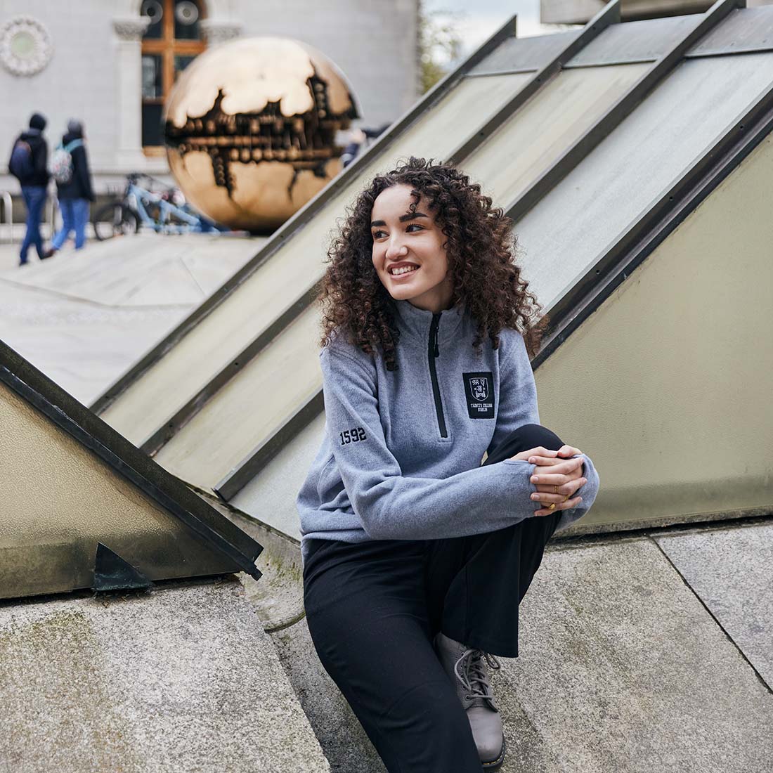 Trinity Premium Micro Fleece 1/4 Zip - Grey Marl