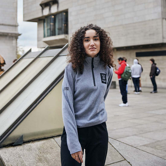 Trinity Premium Micro Fleece 1/4 Zip - Grey Marl