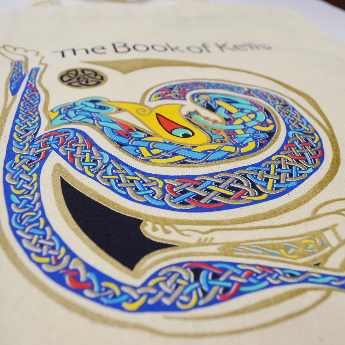 Book of Kells Celtic Knot Tote Bag Cream