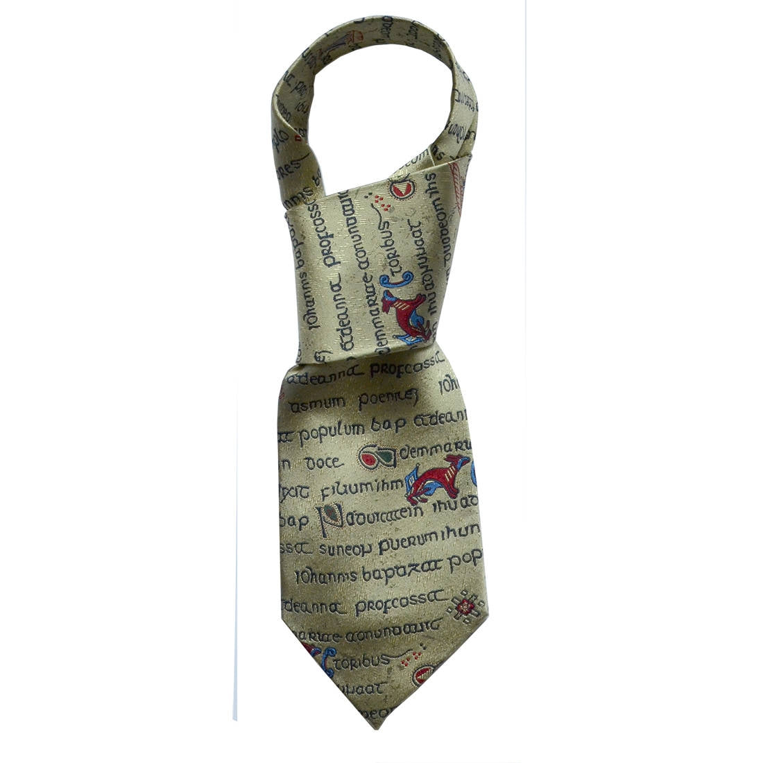Book of Kells Gold Manuscript Silk Tie