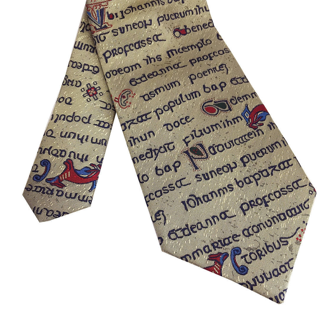 Book of Kells Gold Manuscript Silk Tie
