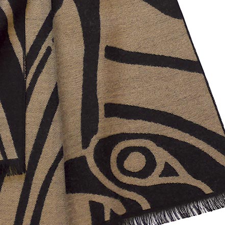 Book of Kells Celtic Reversible Scarf Gold/Black