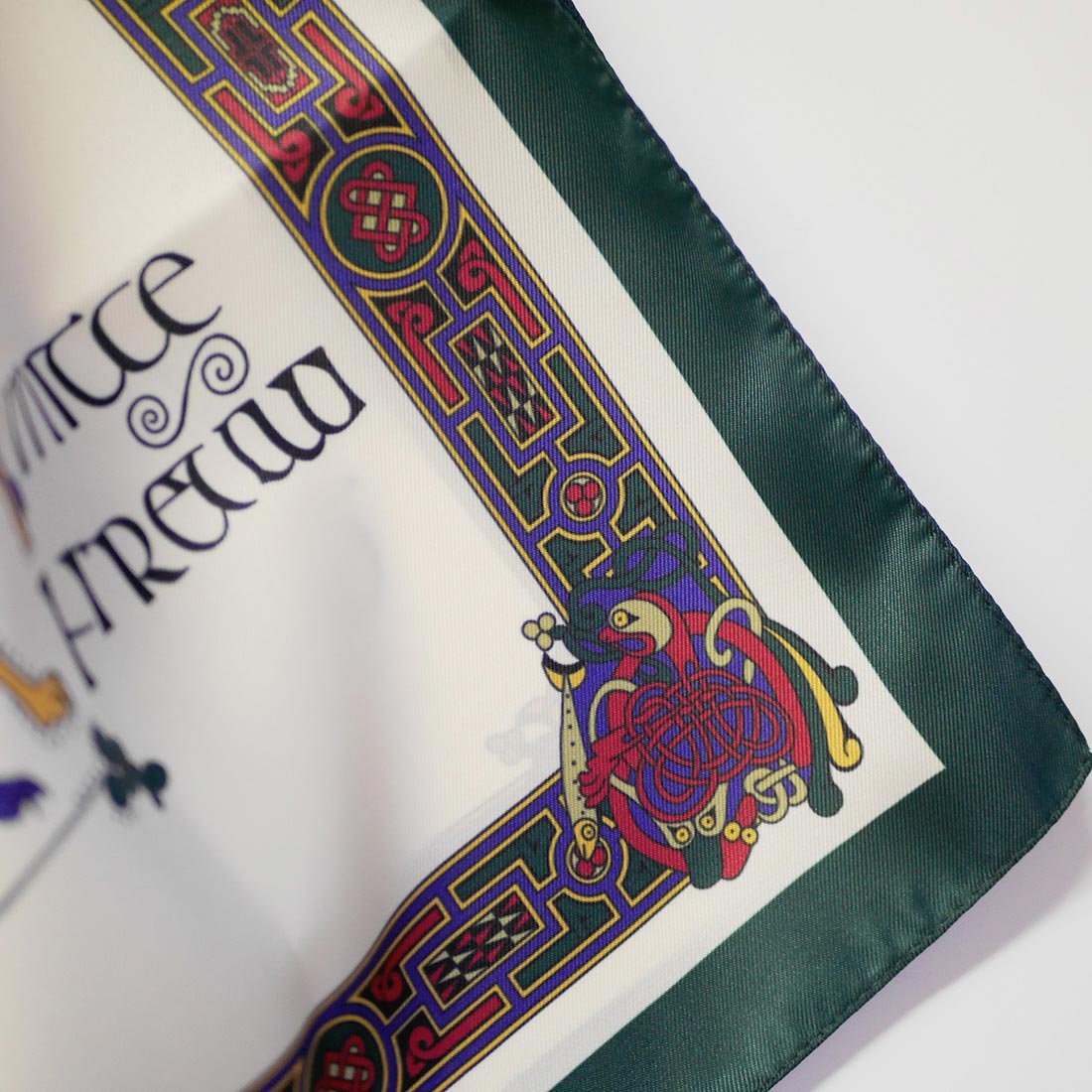 Book of Kells Long Signature Scarf Bottle Green/Red/Purple