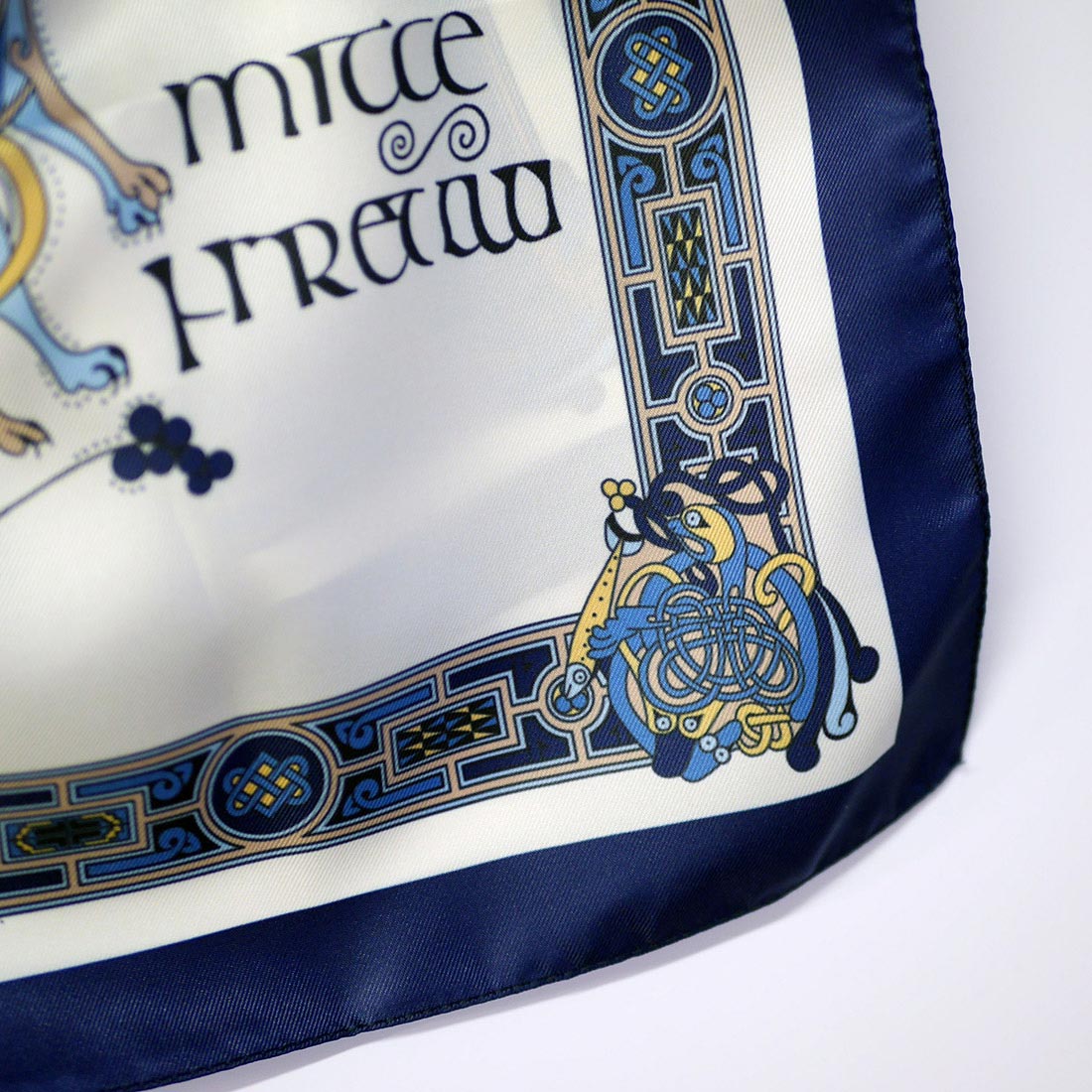 Book of Kells Long Signature Scarf Navy/Blue/Beige