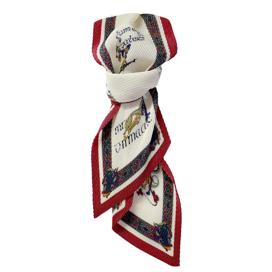 Book of Kells Crinkle Signature Scarf Wine/Purple/Bottle Green