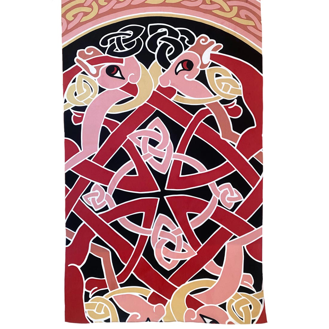 Celtic Elegance  Large Scarf - Baby Pink & Beige