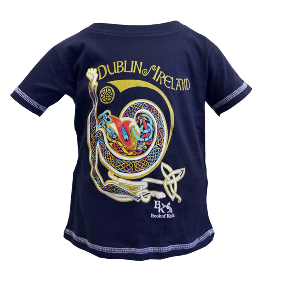 Book of Kells Celtic Swirl T-shirt Navy