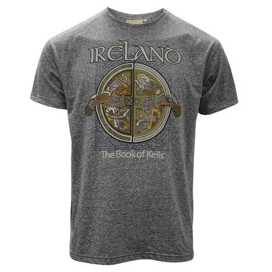 Book of Kells Celtic T-shirt Grey Grindle Ireland