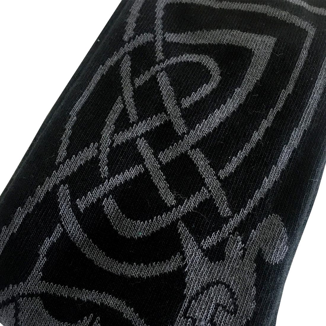 Book Of Kells Celtic Mens Sock Black & Grey