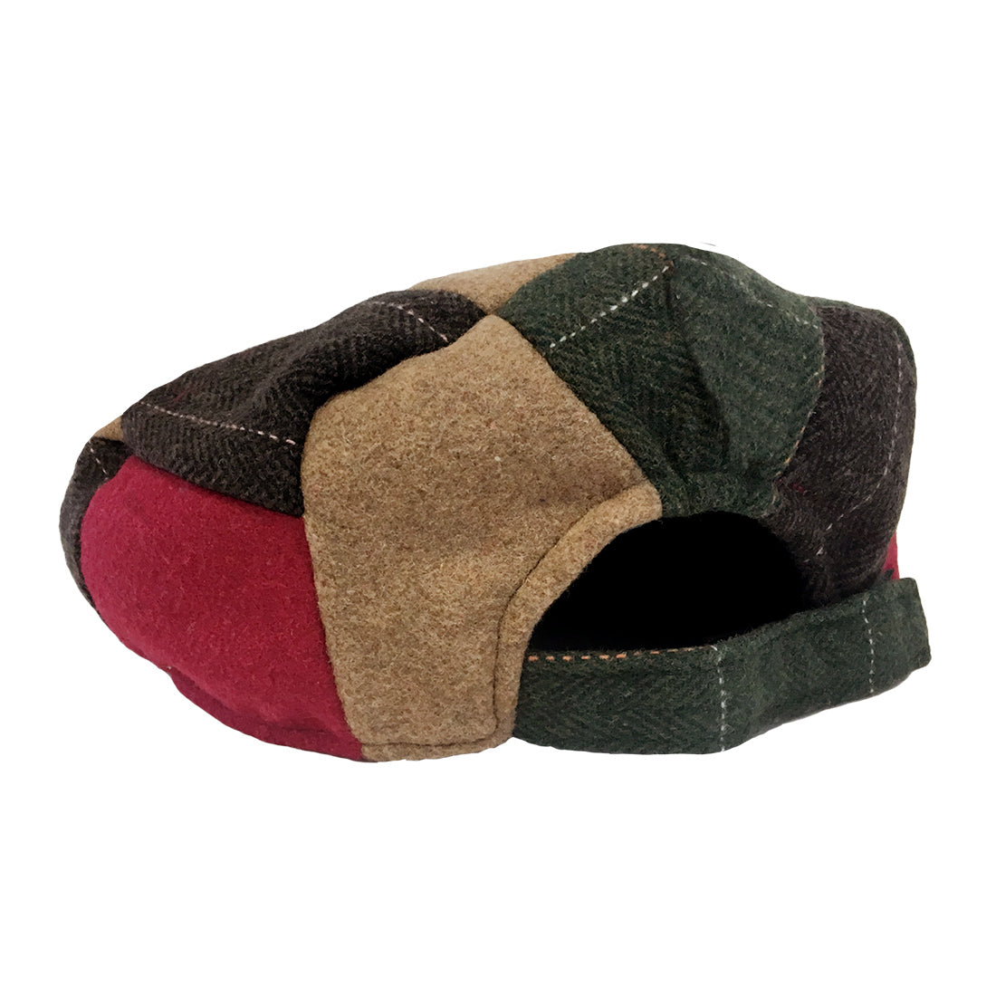 Book of Kells Camel Multi Patch Kids Flat Cap Brown, Red and Green