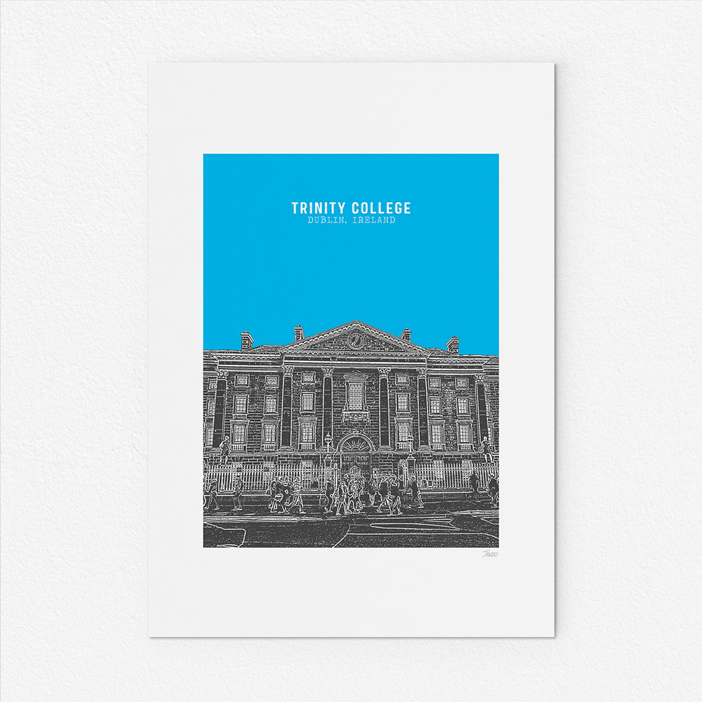 Trinity College Dublin Landmark Print - A3