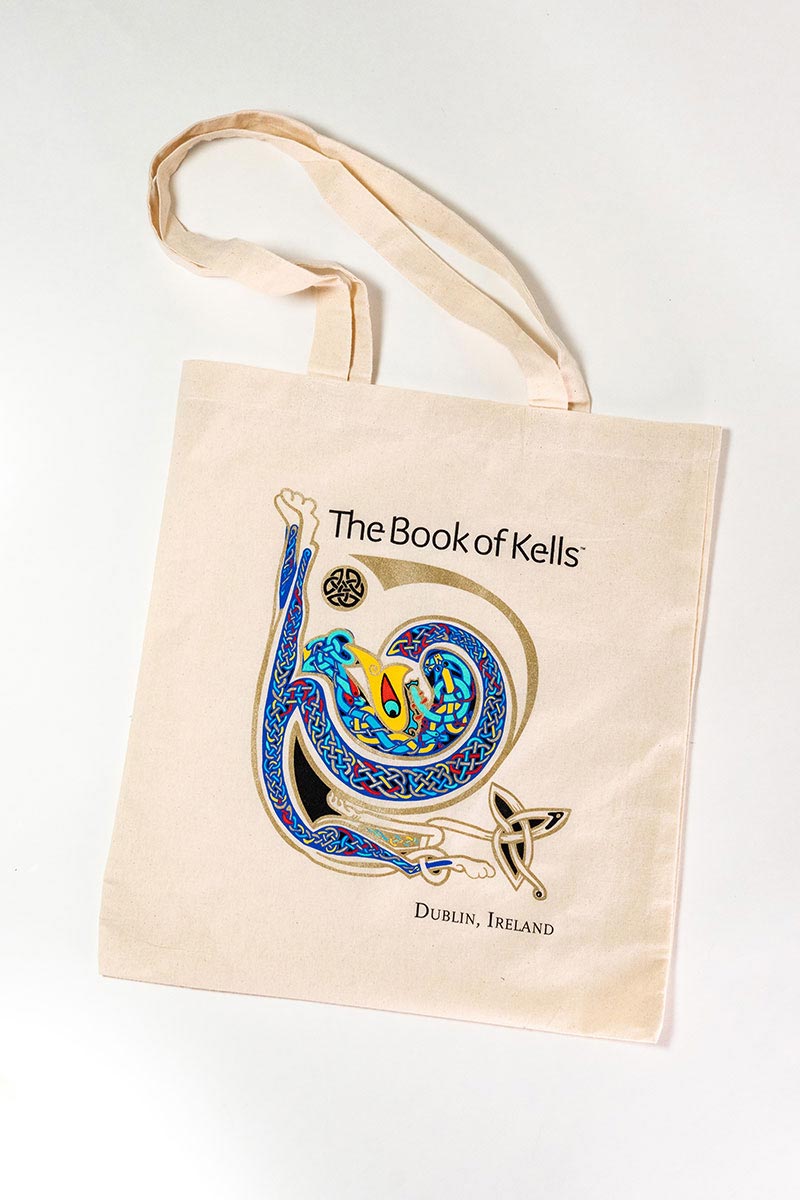 Book of Kells Celtic Knot Tote Bag Cream