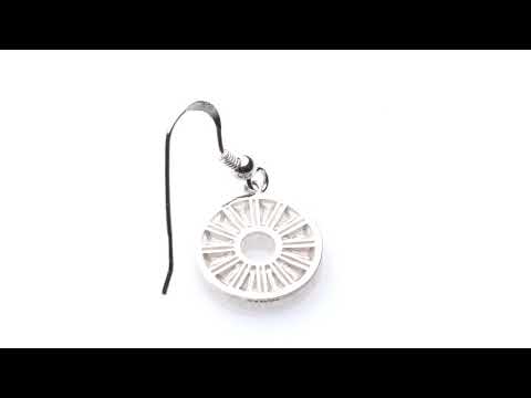 Trinity College Dublin Sterling Silver Drop Earrings Circle Door
