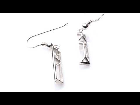 Trinity College Dublin Sterling Silver Drop Earrings Rectangle Door
