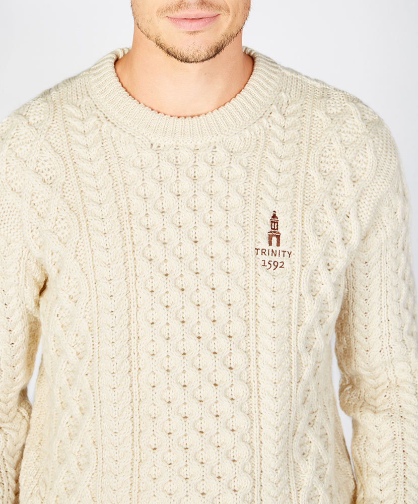Honeycomb Stitch Blasket Aran Sweater