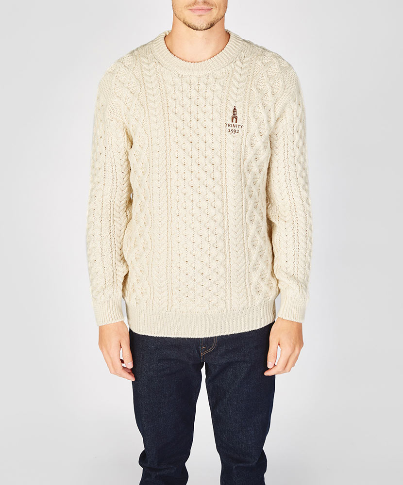 Honeycomb Stitch Blasket Aran Sweater