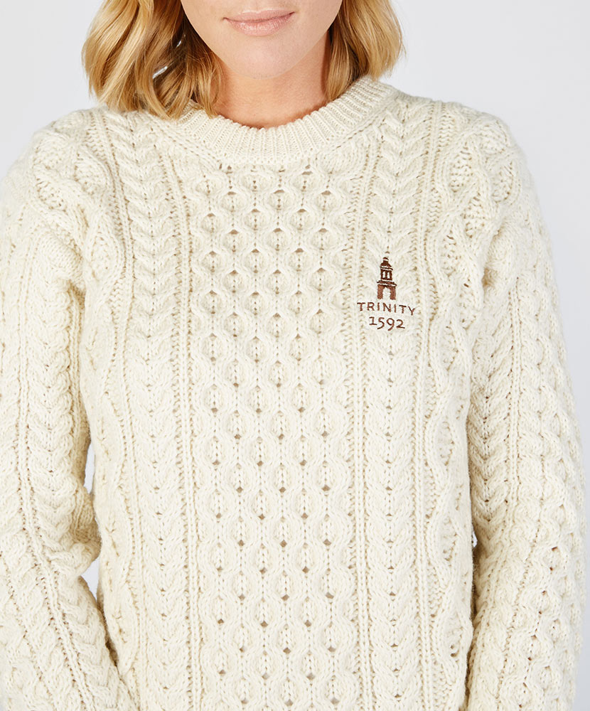 Honeycomb Stitch Blasket Aran Sweater