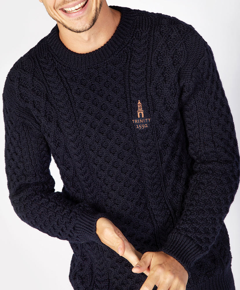 Honeycomb Stitch Blasket Aran Sweater