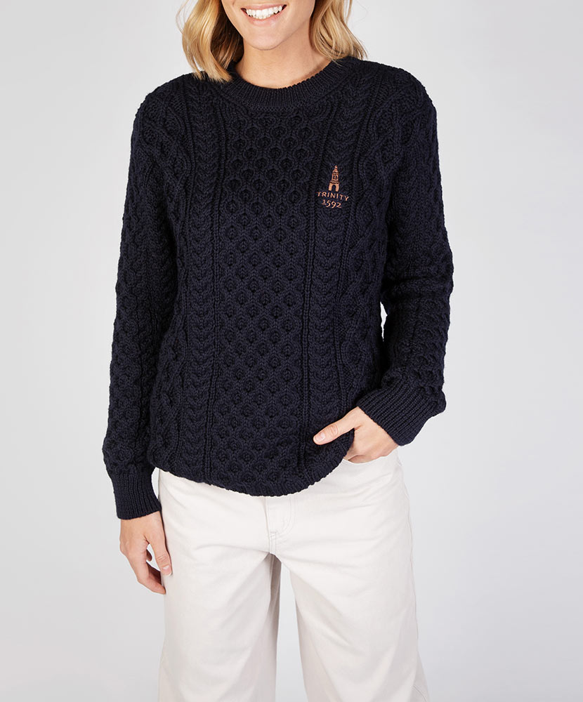 Honeycomb Stitch Blasket Aran Sweater