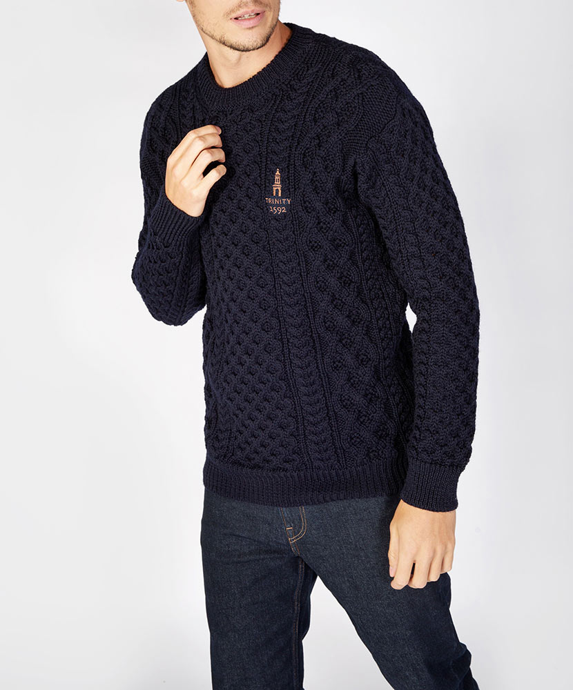 Honeycomb Stitch Blasket Aran Sweater