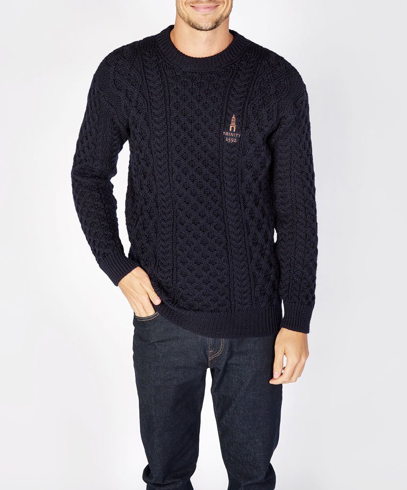 Honeycomb Stitch Blasket Aran Sweater