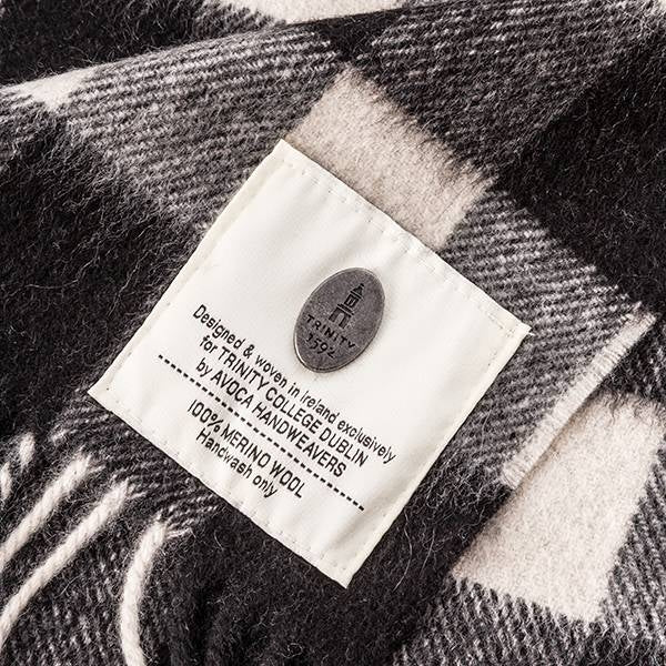 Trinity College Dublin Oscar Wilde Avoca Scarf Black Grey & White