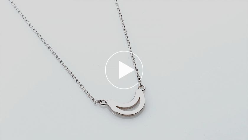 Trinity College Dublin Sterling Silver Modern Pendant Long Room