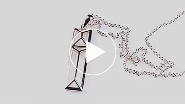 Trinity College Dublin Sterling Silver Door Pendant Rectangle