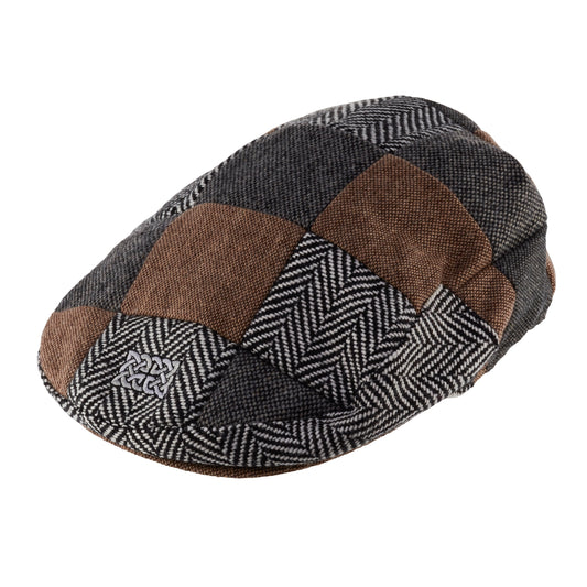 Patrick Francis Flat Cap Multi Tweed Brown/Grey