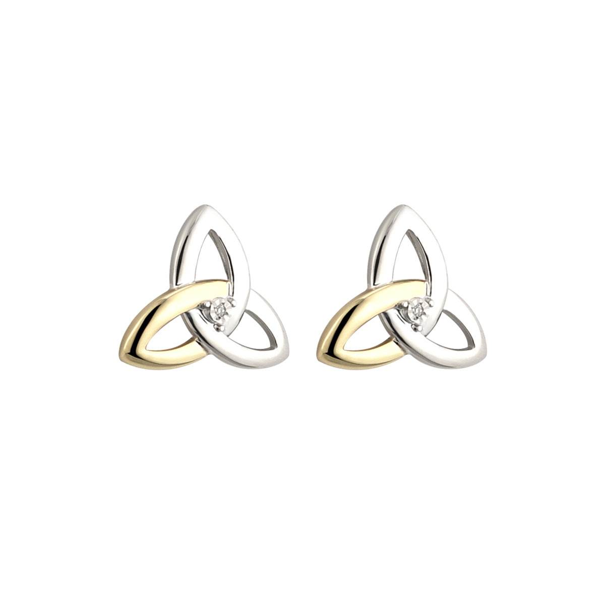 Solvar Fancy Trinity in argento Sterling con nodo irlandese Made