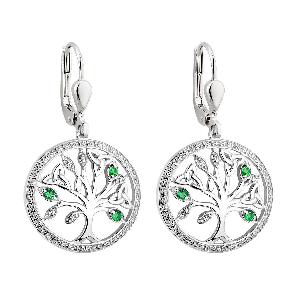 Solvar Sterling Silver Tree of Life Earrings
