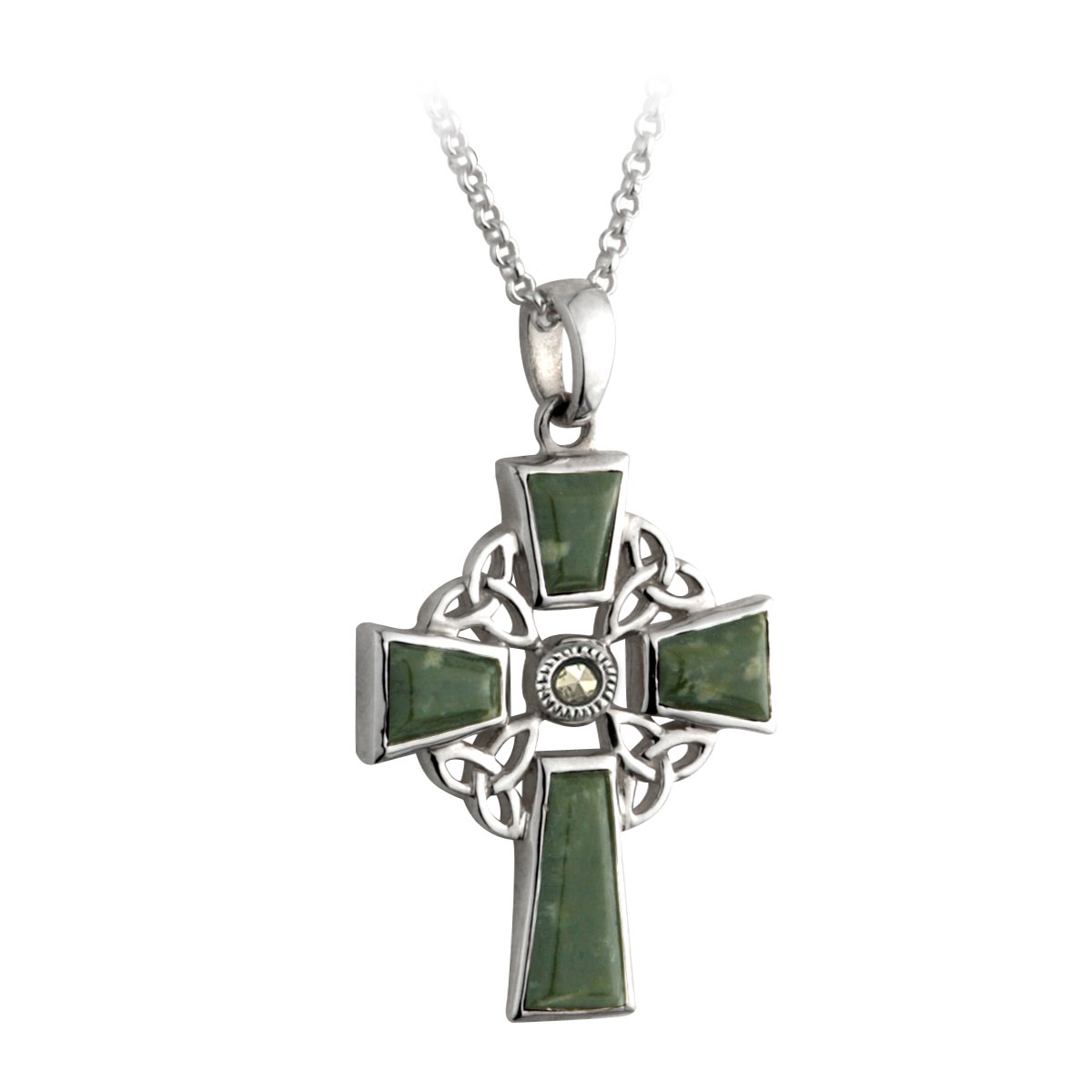 Solvar Sterling Silver Marcasite Cross