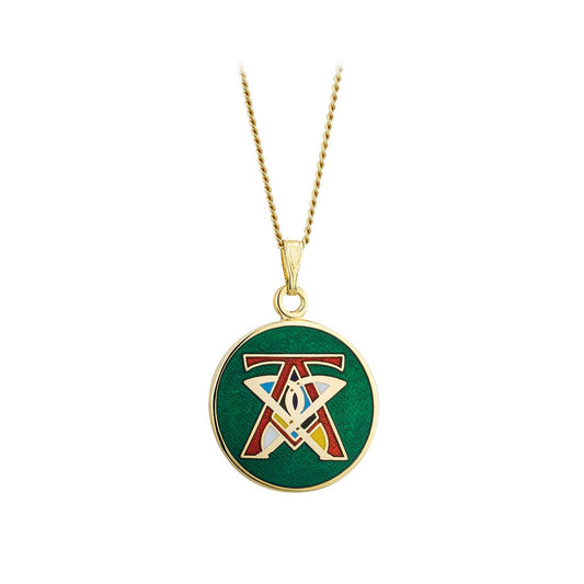 Book of Kells Gold Plated Celtic Initial Pendant
