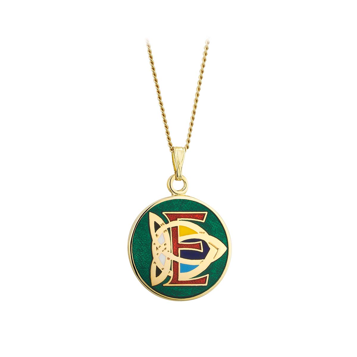 Book of Kells Gold Plated Celtic Initial Pendant