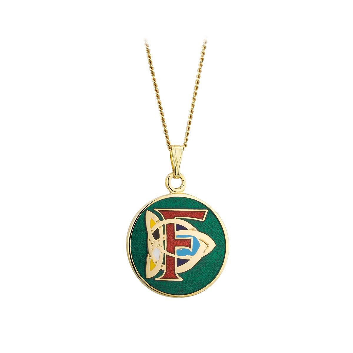 Book of Kells Gold Plated Celtic Initial Pendant