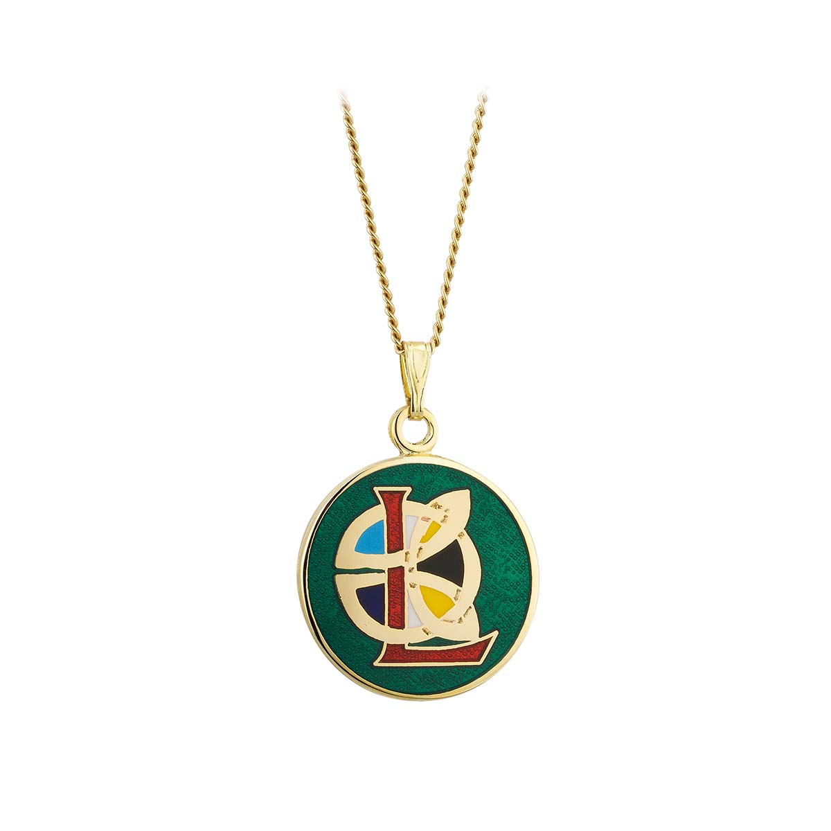Book of Kells Gold Plated Celtic Initial Pendant
