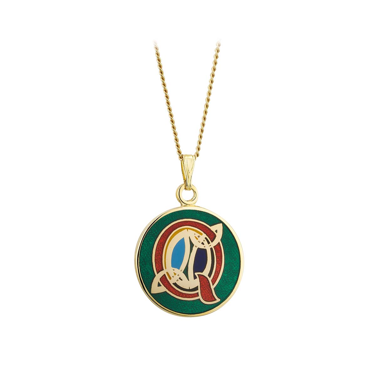 Book of Kells Gold Plated Celtic Initial Pendant