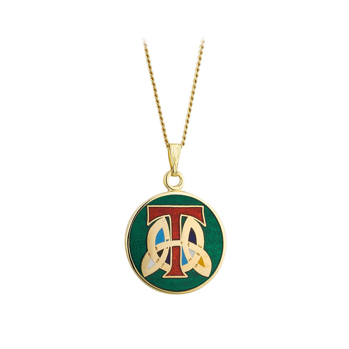 Book of Kells Gold Plated Celtic Initial Pendant