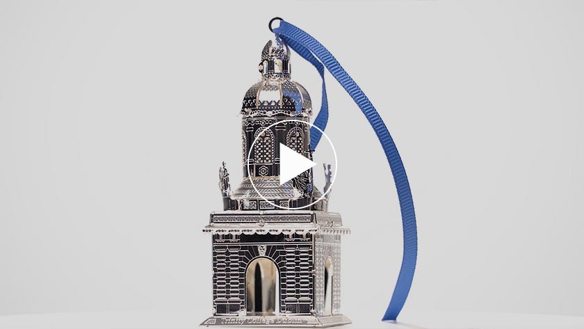 Trinity College Dublin - Campanile 3D Decoration Silver