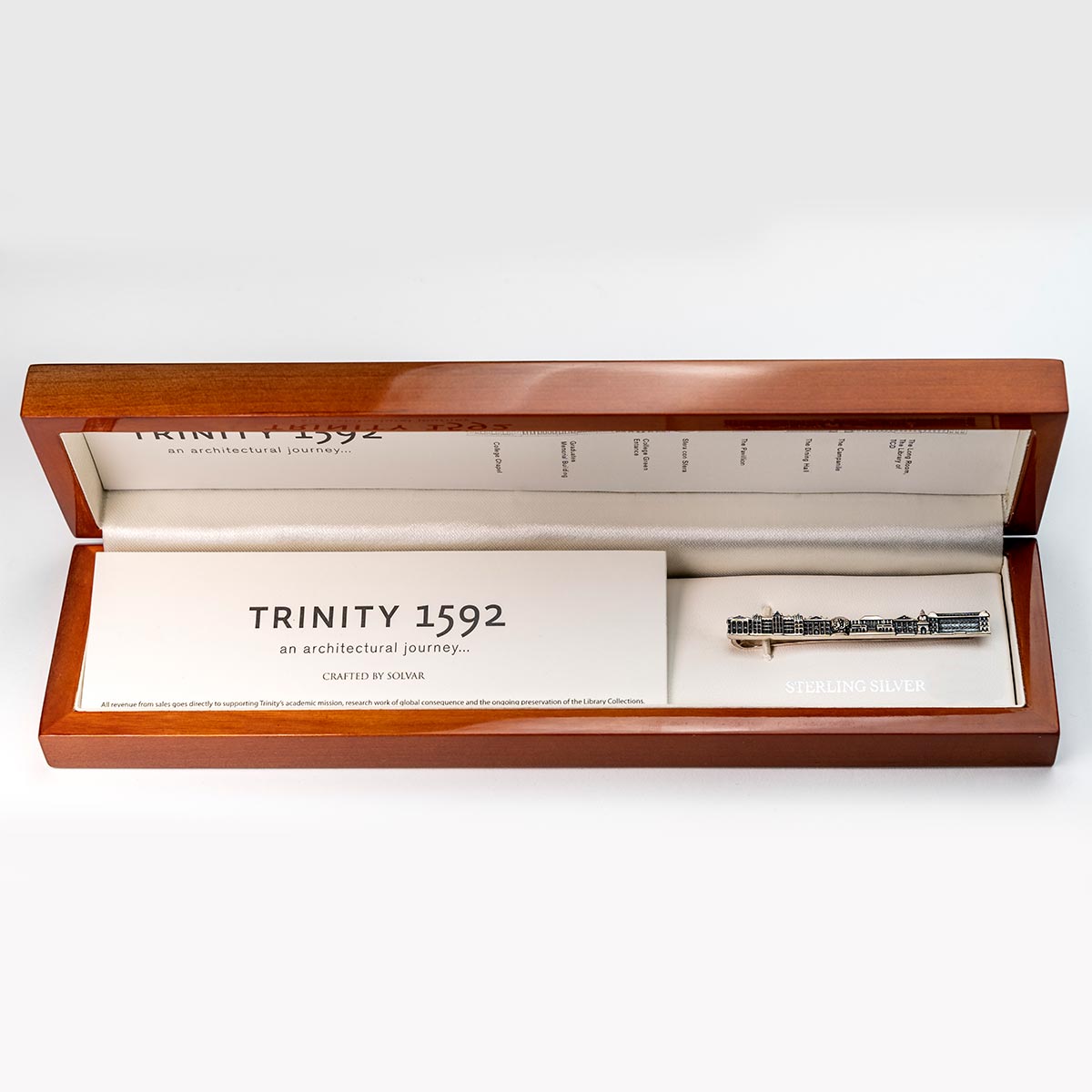 Sterling Silver Trinity College Dublin 1592 Collection Tie Bar