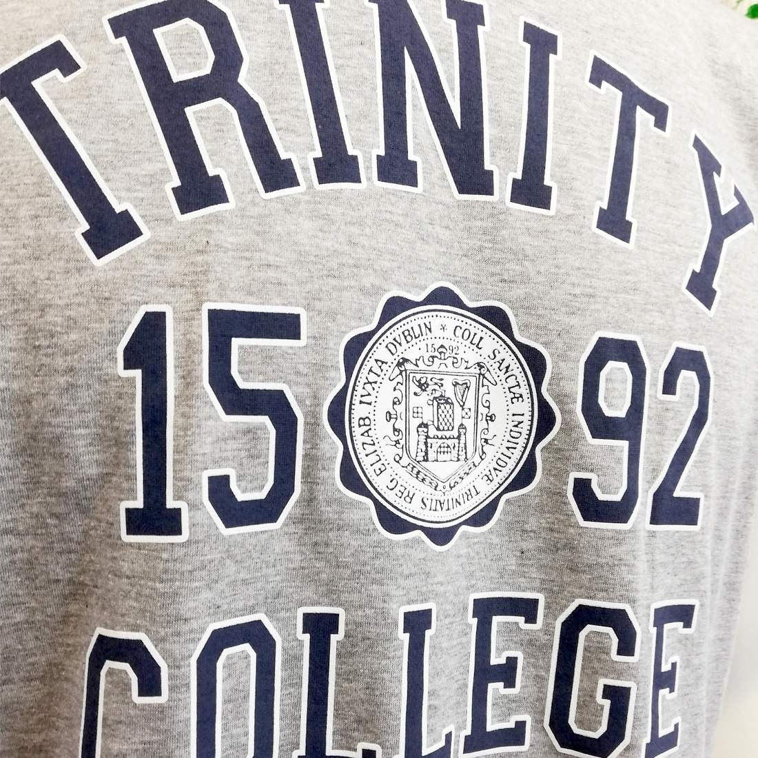 Trinity College Dublin 1592 T-Shirt Grey Marl & Navy