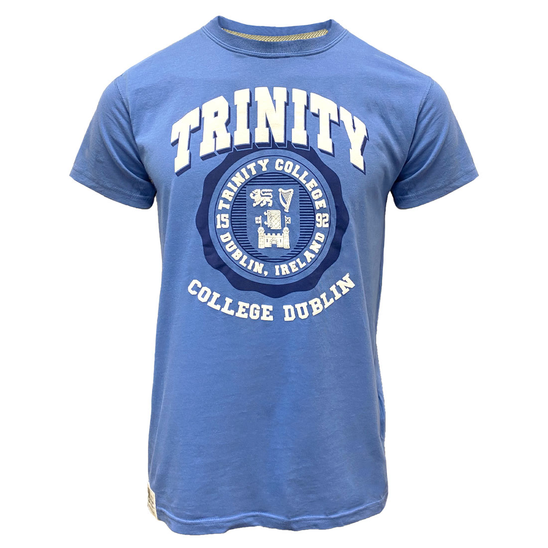 Trinity College Dublin Cornflower Blue Trinity Crest T-shirt