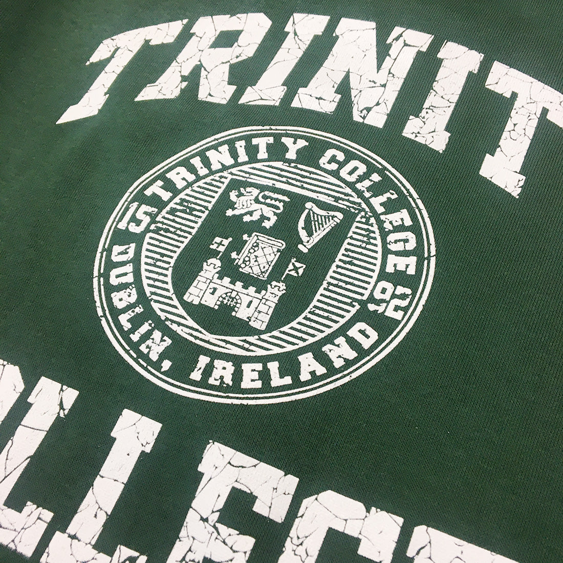 Trinity College Dublin Crest Hoody Bottle Green