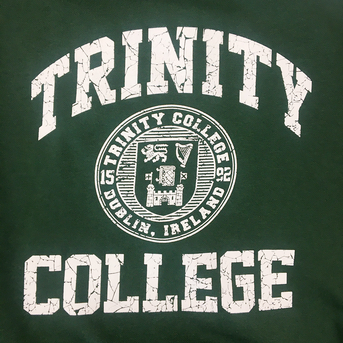 Trinity College Dublin Crest Hoody Bottle Green