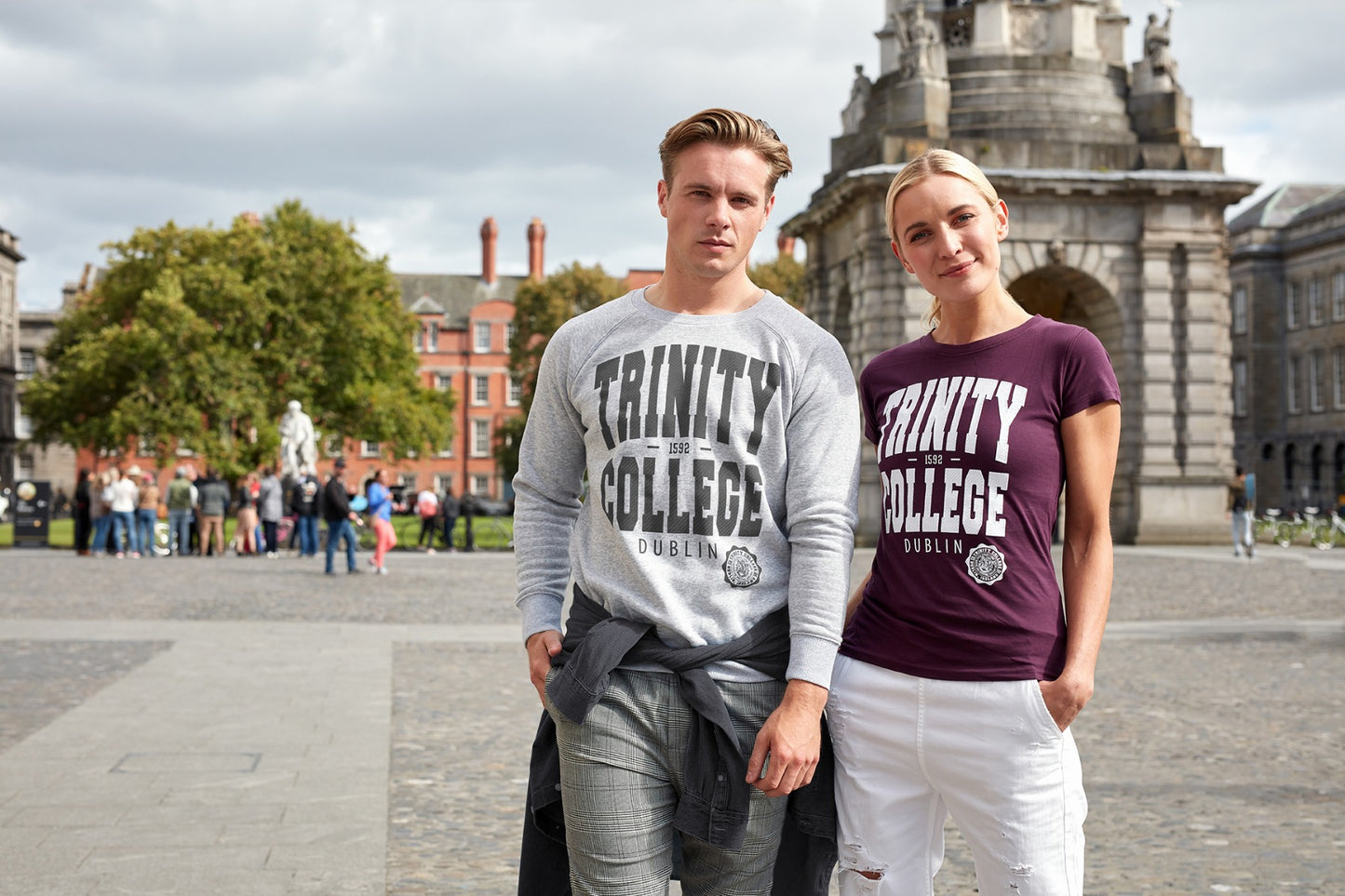 Trinity College Dublin Sweatshirt Marl Grey